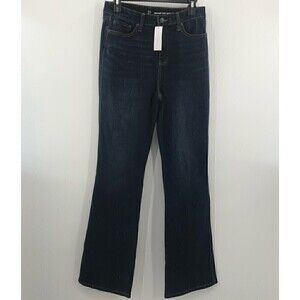 NY&CO HIGH-WAISTED CURVY BARELY BOOTCUT JEANS sz 10